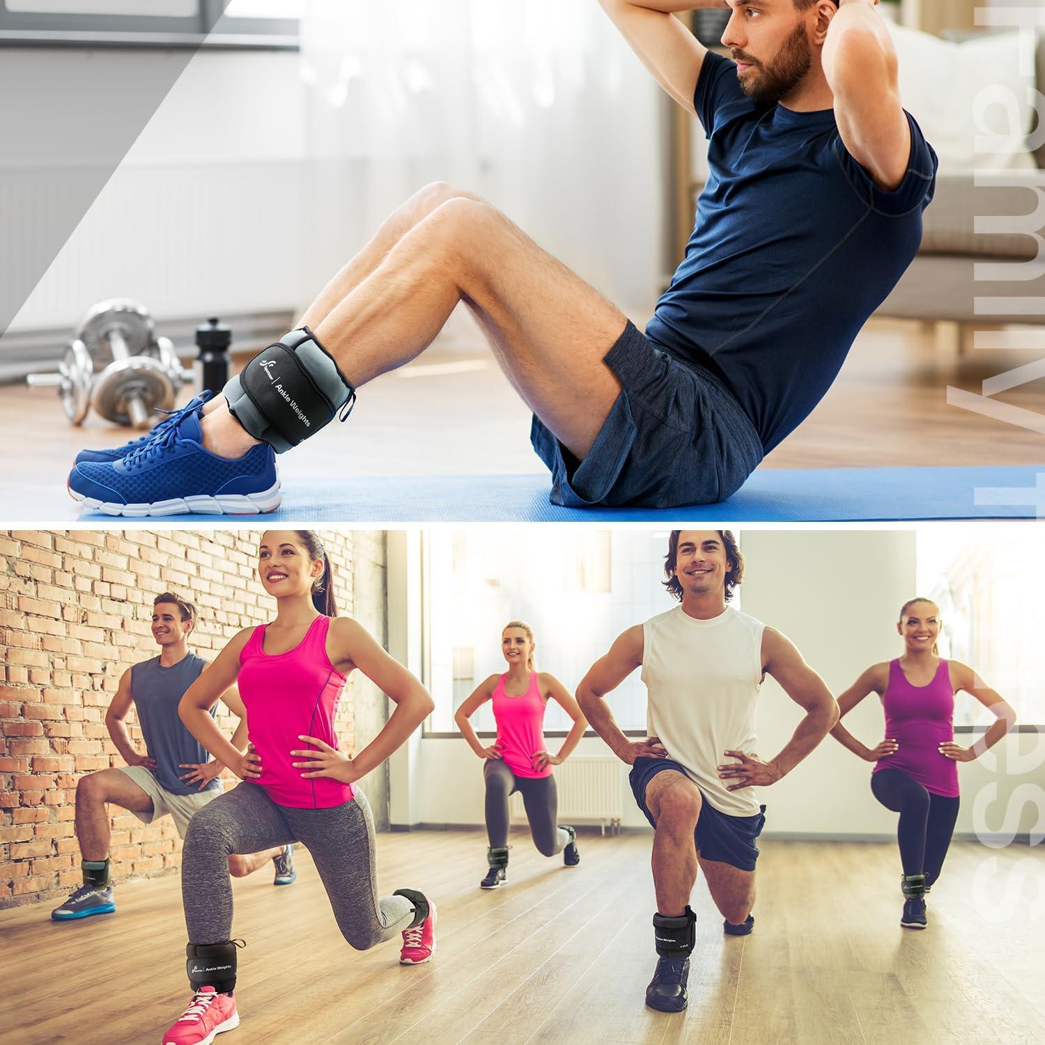 image:imageSportneer Adjustable Ankle Weights for Women and Men 1 Pair of 4 8 12 16 20 LBS Heavy Weighted Leg Weights with Adjustable Straps Strength Training Weights for Yoga Aerobics Gym Fitness Workout
