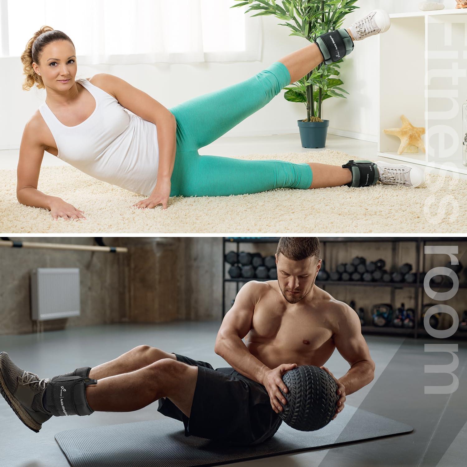 image:imageSportneer Adjustable Ankle Weights for Women and Men 1 Pair of 4 8 12 16 20 LBS Heavy Weighted Leg Weights with Adjustable Straps Strength Training Weights for Yoga Aerobics Gym Fitness Workout