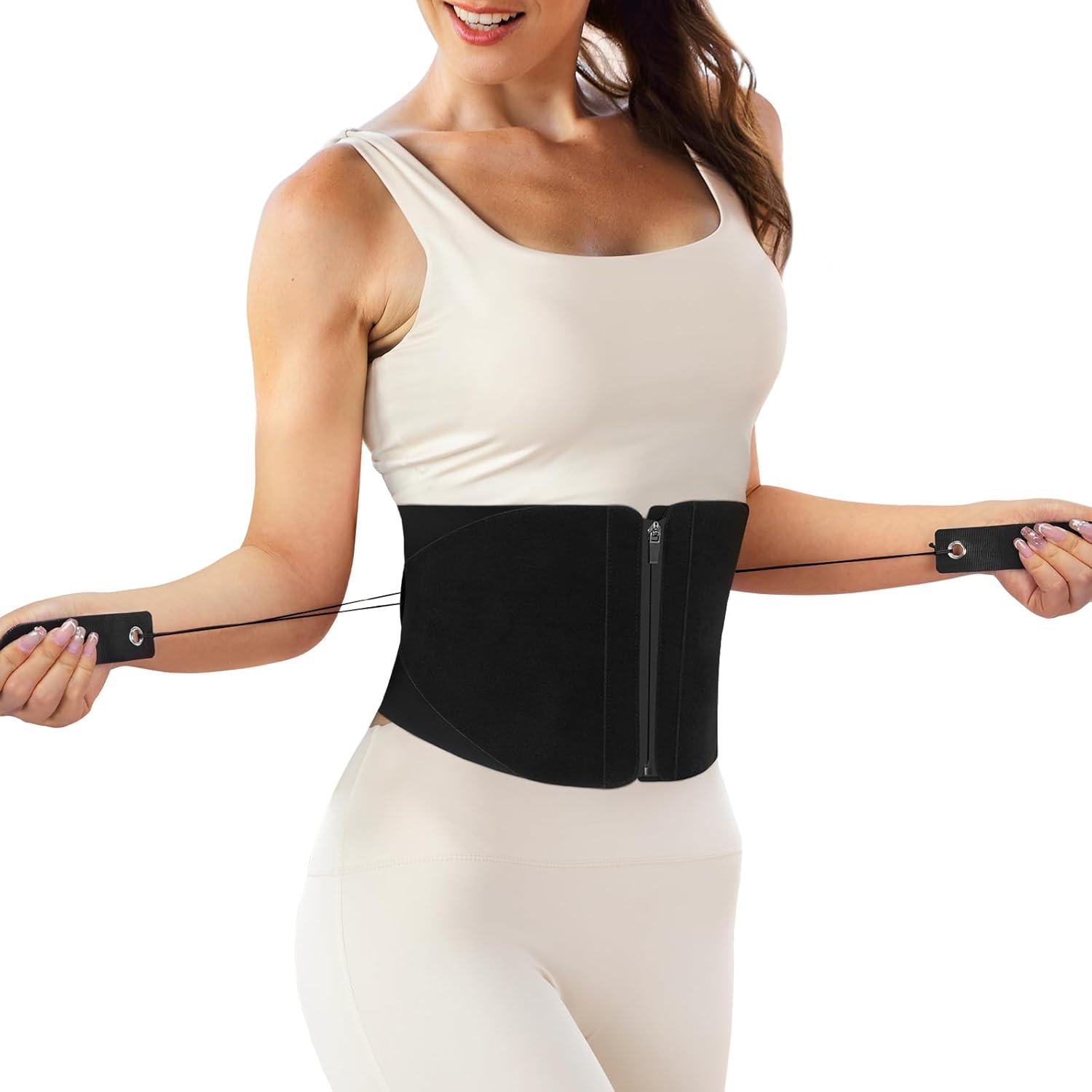 image:imageSportneer Back Support Waist Trimmer Belt Adjustable Back Brace Lumbar Support with Pulley System Waist Belt for Women Men