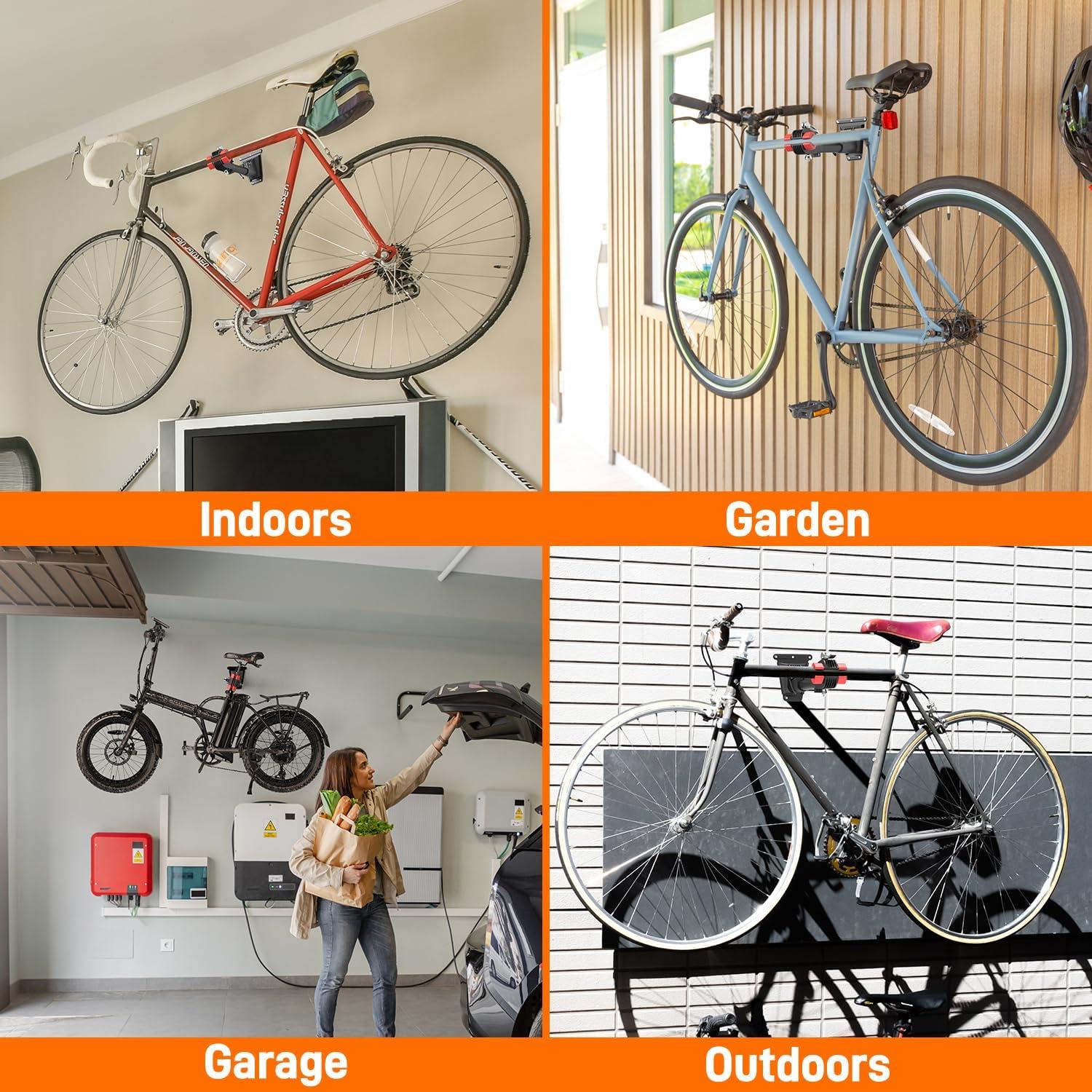 image:imageSportneer Bike Repair Stand 360 Rotatable Wall Mounted Removable Bike Clamp Adjustable Home Bicycle Maintenance Stand with 2 Mounting Plates for Diameter of 116 Bicycle