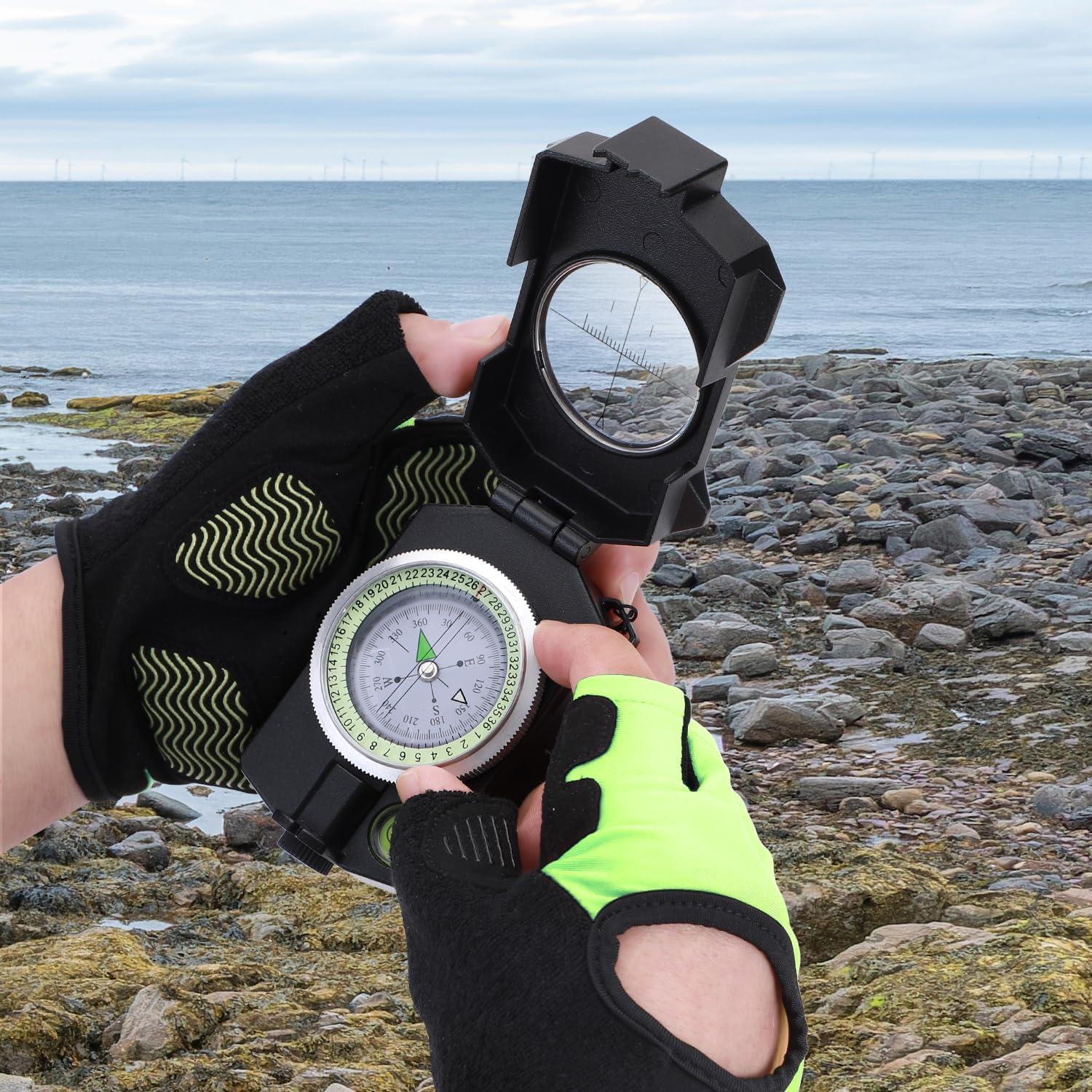 image:imageSportneer Compass Survival Hiking Military Waterproof Lensatic Compass with Inclinometer for Camping Hunting