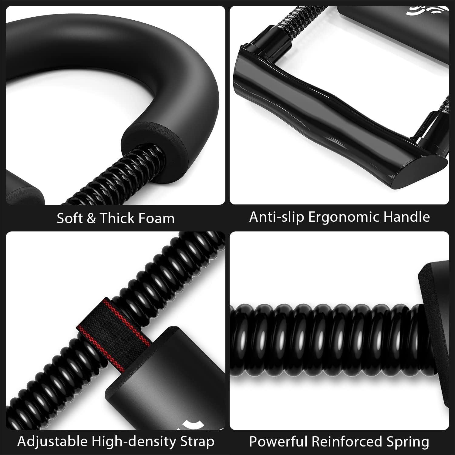 image:imageSportneer Forearm Strengthener Forearm Wrist Strengthener Exerciser with Adjustable Tension for Improving Strength Hand Developer Arm Grip Workout Strength Trainer Home Gym Workout Equipment for Starter and ProTension 7kg155 lbs Length 101