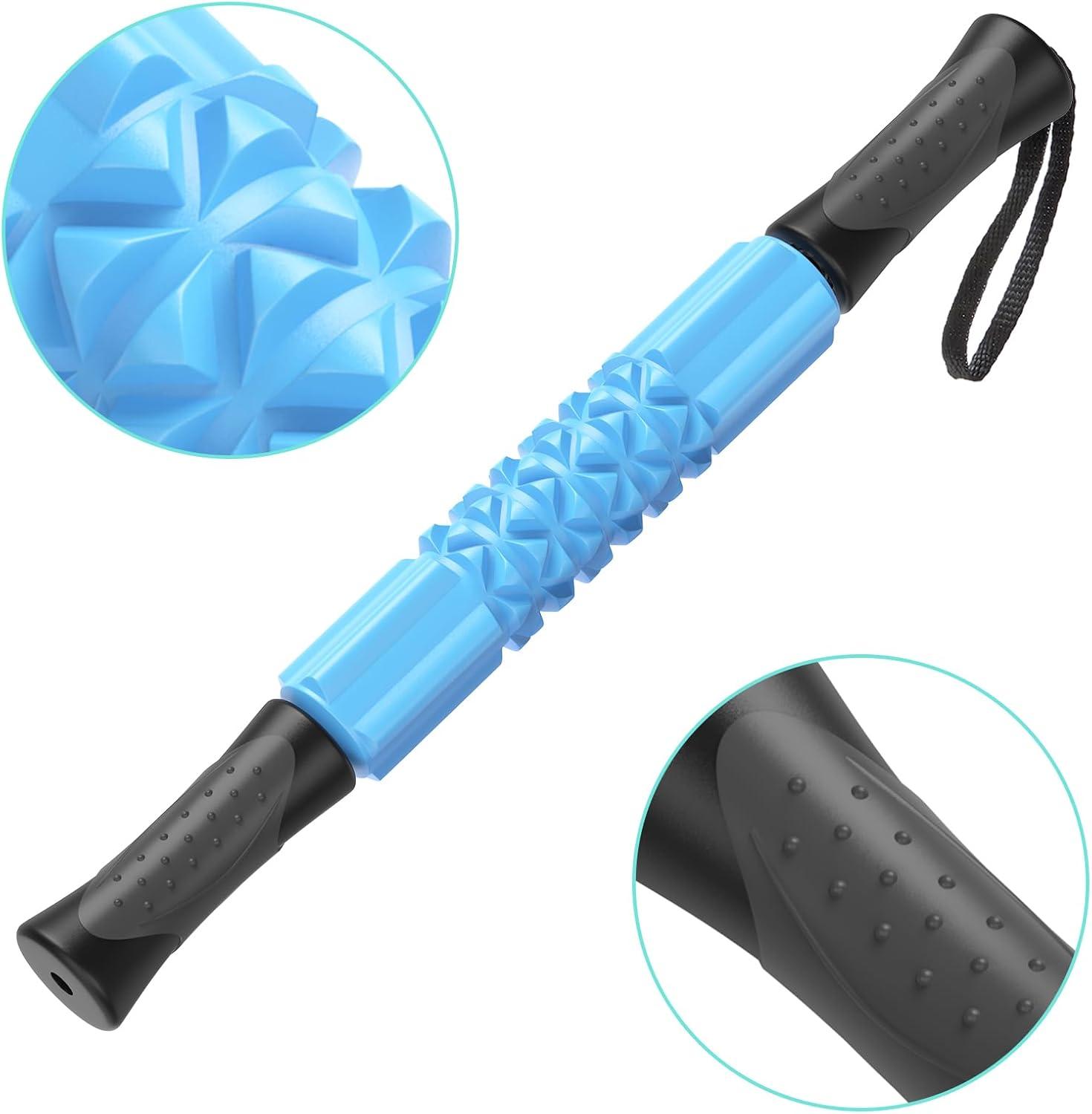 image:imageSportneer Muscle Roller Stick Handheld EVA Foam Massage Stick for Athletes and Runners Relief Muscle Soreness Cramping and Tightness Help Legs and Back Recovery
