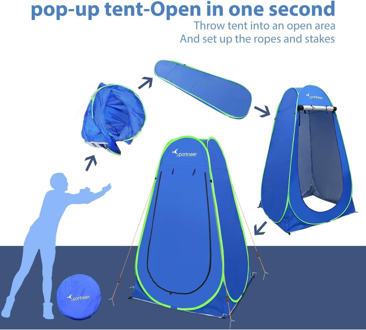 image:imageSportneer Pop Up Privacy Shower Tent Portable Changing Room Pop Up Changing Tent 75inches x 47inches x 47inches Shower Tent with Carry Bag for Camping amp Beach Easy Set Up Foldable