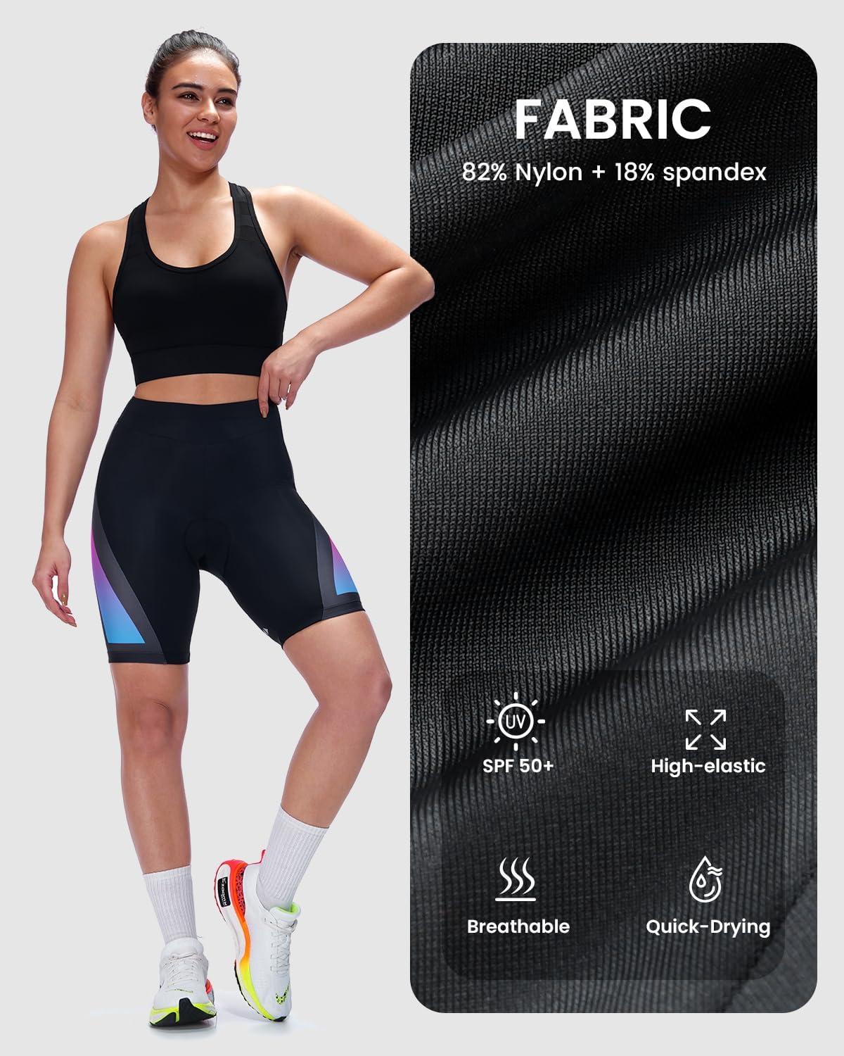 image:imageSportneer Women Padded Bike Shorts Bicycle Cycling Shorts for Womens Biking 4D Gel Padding for Mountain Bike and Road BikeMulticolor