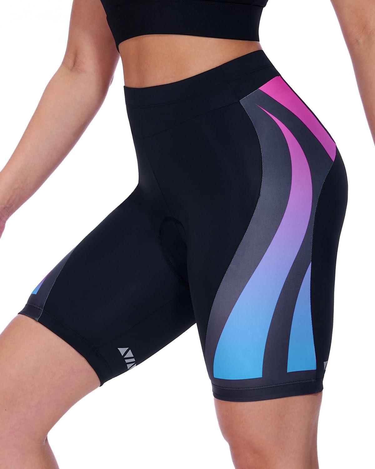 image:imageSportneer Women Padded Bike Shorts Bicycle Cycling Shorts for Womens Biking 4D Gel Padding for Mountain Bike and Road BikeMulticolor