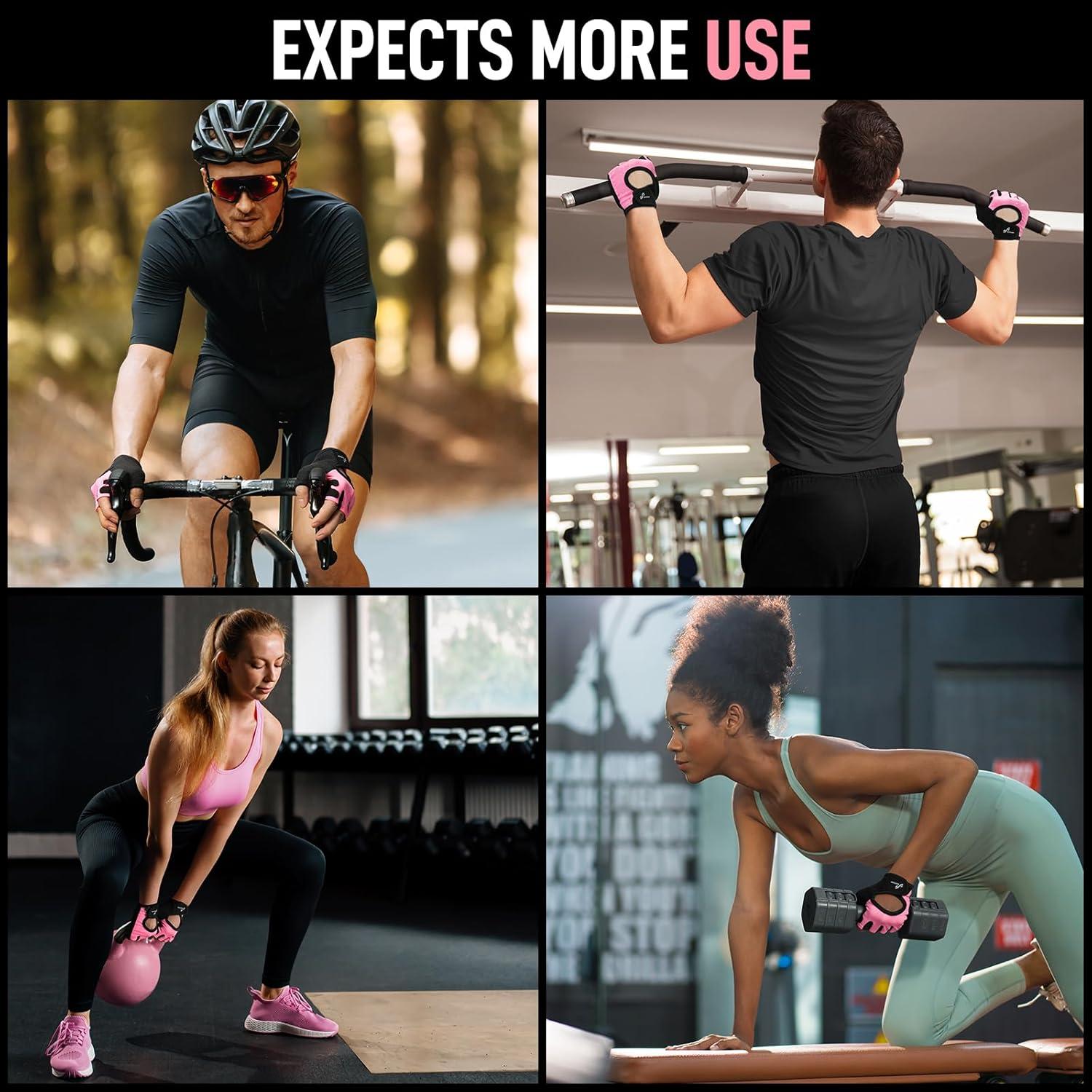 image:imageSportneer Workout Gloves for Men amp Women Full Palm Protection Breathable Exercise Gloves wCurved Open Back Lightweight Fitness Gloves for Pull Up Dumbbells Yoga Gym Cycling RowingLarge
