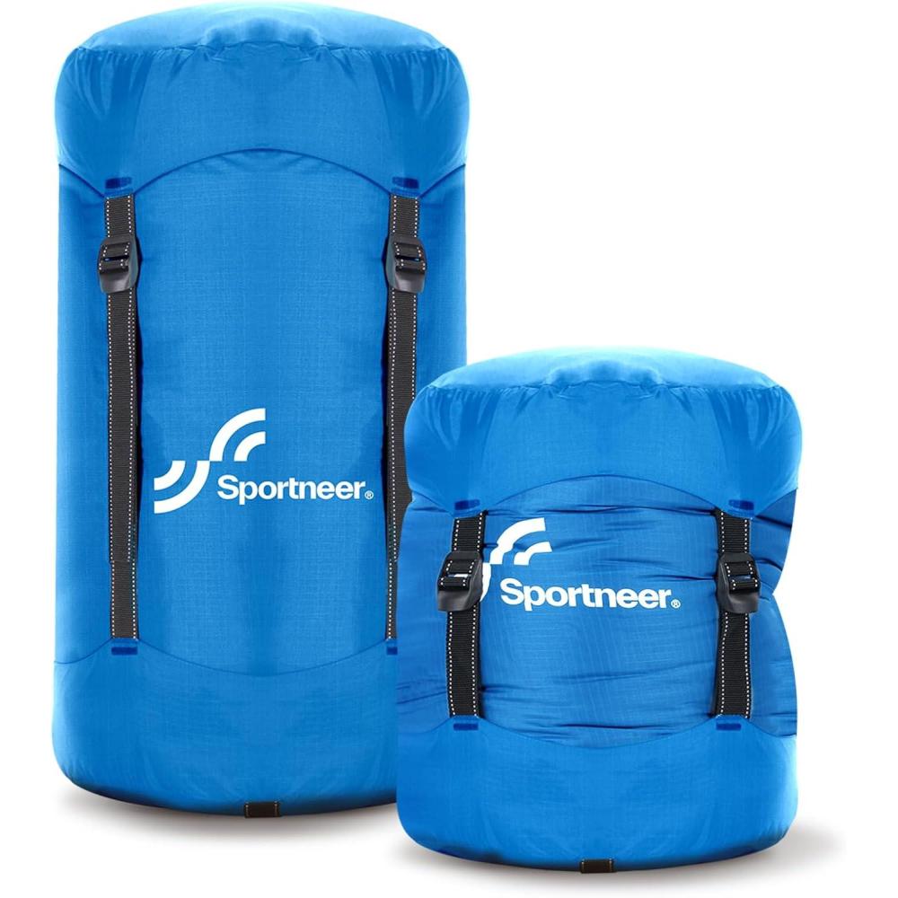 image:imageSportneer Compression Sack 13L20L40L50L Sleeping Bag Stuff Sack TearResistant Ultralight Sleeping Bag Compression SackSpace Saving Gear for Camping Hiking TravelBlue