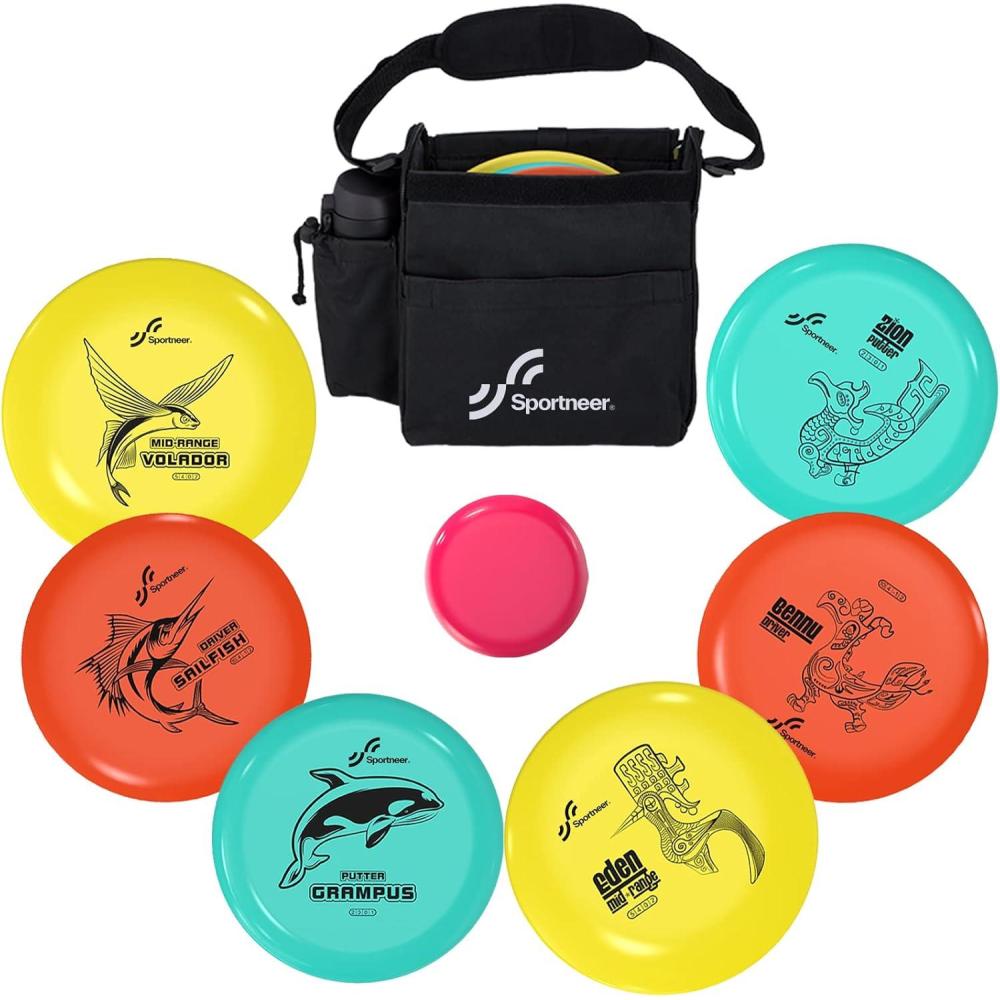image:imageSportneer LED Flying Disc Light Up Frisbee with 3 Color Modes Motion Sensor Glow Disc USBC Rechargeable 175g HDPE Outdoor Flying Disc for Night Games Beach Camping BackyardOcean Series 6 pack