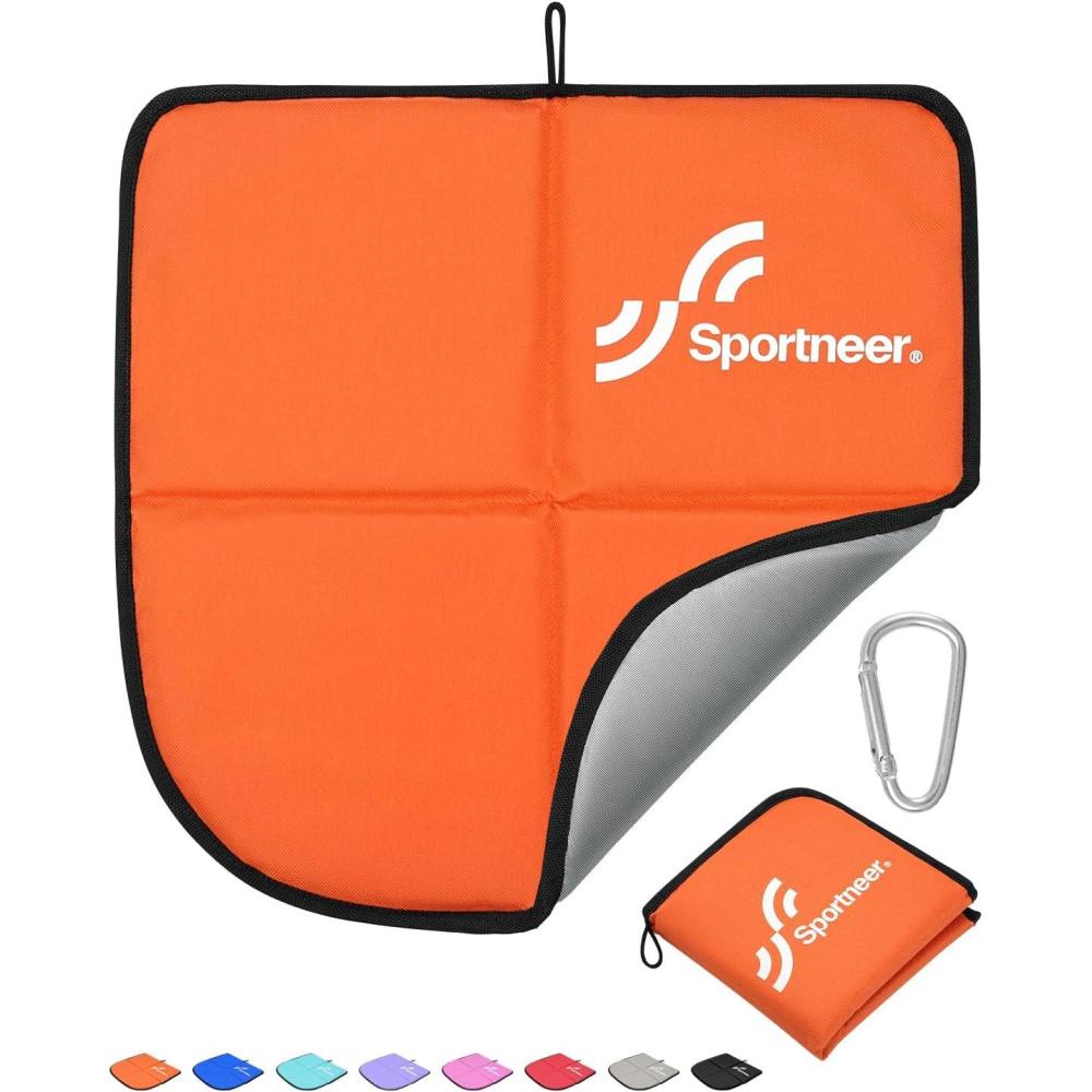 image:imageSportneer Sitting Pad Lightweight Waterproof Folding Seat Pad for Backpacking 1575 x 1575 Portable Camping Seat Mat for Hiking Picnics amp Outdoor UseOrange