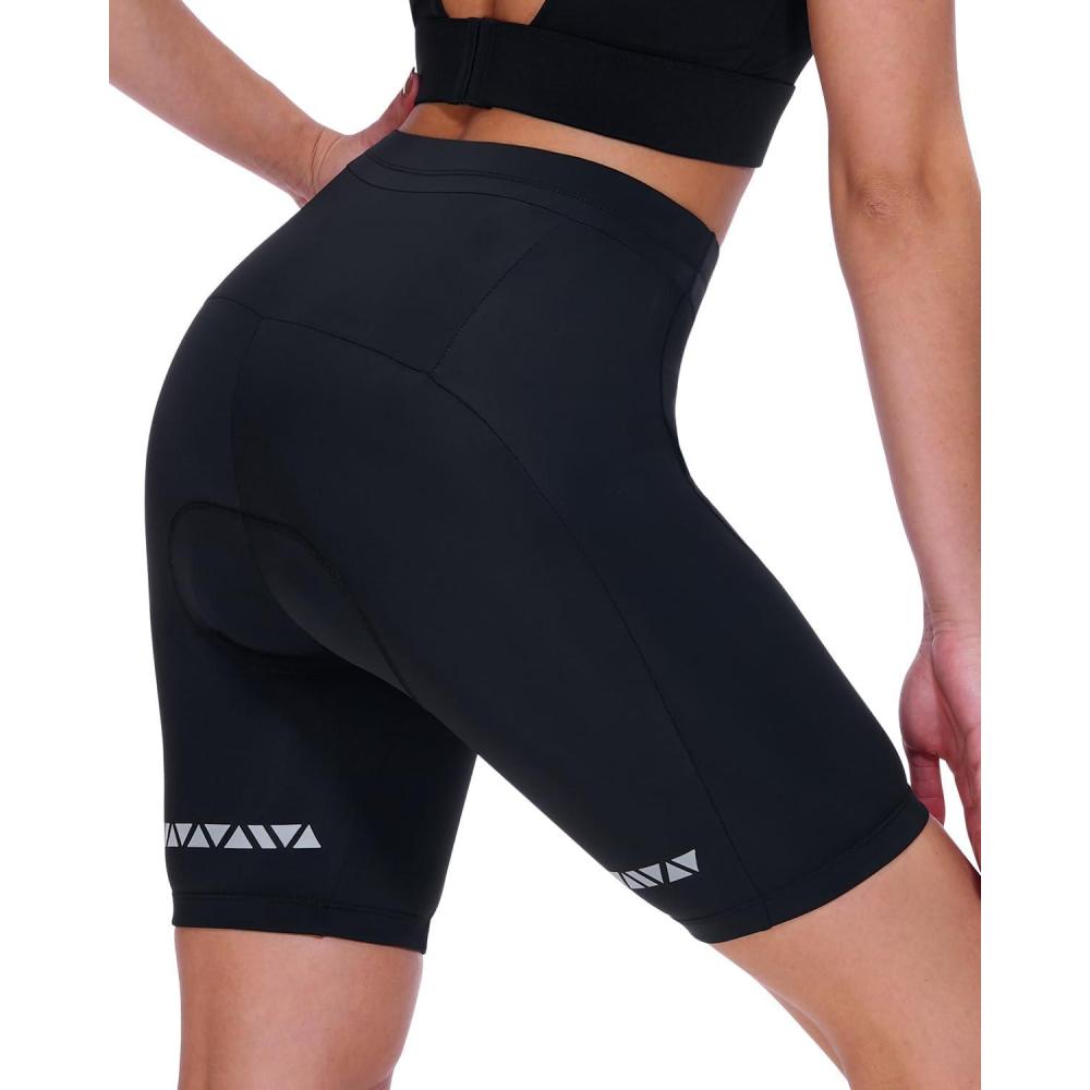 image:imageSportneer Women Padded Bike Shorts Bicycle Cycling Shorts for Womens Biking 4D Gel Padding for Mountain Bike and Road BikeBlack