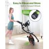 Foldable Exercise Bike Stationary Bike, Sportneer 4 in 1 Indoor Cycling Bike with 16 Level Magnetic Resistance Training Bike with Arm Resistance Band PVC Floor Mat Fitness Bike for Home Gym Workout