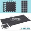 Gym Flooring Puzzle Exercise Mats: Sportneer 1/2″ Thick 12″ x 12″ Interlocking Floor Mats EVA Foam Exercise Tiles for Home Gym Fitness Equipments with Border Waterproof Workout Anti-Slip Mat 12 Sqft/17.4 Sqft