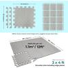 Gym Flooring Puzzle Exercise Mats: Sportneer 1/2″ Thick 12″ x 12″ Interlocking Floor Mats EVA Foam Exercise Tiles for Home Gym Fitness Equipments with Border Waterproof Workout Anti-Slip Mat 12 Sqft
