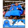 Sportneer 0 Degree Wearable Sleeping Bag for Adults & Kids – Walkable with Arm Zippers, Waterproof & Warm, Compact for Camping, Stadiums, Travel, Backpacking & Car Use(Blue)
