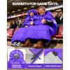 Sportneer 0 Degree Wearable Sleeping Bag for Adults & Kids – Walkable with Arm Zippers, Waterproof & Warm, Compact for Camping, Stadiums, Travel, Backpacking & Car Use(Purple)