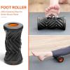 Sportneer 4 in 1 Foam Roller Set: Dual Textures Foam Roller, Foot Roller, Lacrosse Ball, Traction Massage Ball with String, Deep Massage Roller for Whole Body Release, Physical Therapy (Black)