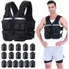 Sportneer Adjustable Weighted Vest Weights: 2-18 lbs/2-40 lbs Washable Weight Vest for Walking 16 In 1 Fast Adjust Rucking Vest for Women and Men Home Gym Running Jogging Strength Training Vests(Black)