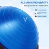 Sportneer Balance Ball Trainer with Resistance Bands and Pump – Inflatable Half Yoga Ball for Home Gym Full-Body Workouts – 23 Inch Non-Slip Half Exercise Ball for Core Strength Training, 350lb Cap