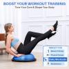 Sportneer Balance Ball Trainer with Resistance Bands and Pump – Inflatable Half Yoga Ball for Home Gym Full-Body Workouts – 23 Inch Non-Slip Half Exercise Ball for Core Strength Training, 350lb Cap