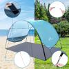Sportneer Beach Tent Sun Shelter: UPF 50+ UV Protection Beach Canopy Tent Sun Shade for 2-3 Person, Easy Set Up Canopy with 8 Wind Ropes and 12 Ground Stakes, Size 96.5”x55.7”(Blue)