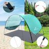 Sportneer Beach Tent Sun Shelter: UPF 50+ UV Protection Beach Canopy Tent Sun Shade for 2-3 Person, Easy Set Up Canopy with 8 Wind Ropes and 12 Ground Stakes, Size 96.5”x55.7”(Turquoise)