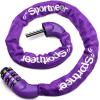 Sportneer Bike Lock: 5 Digit Combination High Security Anti Theft Bike Chain Lock – 3.2/3.6/4ft Heavy Duty Keyless Bicycle Lock for Bike, Motorcycle, Scooter, Door & Gate – 4/6mm Thick, Easy to Use(Purple)
