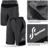 Sportneer Bike Shorts for Men: 3D Padded Lightweight Riding Biking Cycling Mountain Bike Shorts for Men with Zipper Pockets(Dark Grey)