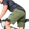 Sportneer Bike Shorts for Men: 3D Padded Lightweight Riding Biking Cycling Mountain Bike Shorts for Men with Zipper Pockets(Green)