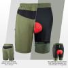 Sportneer Bike Shorts for Men: 3D Padded Lightweight Riding Biking Cycling Mountain Bike Shorts for Men with Zipper Pockets(Green)