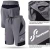 Sportneer Bike Shorts for Men: 3D Padded Lightweight Riding Biking Cycling Mountain Bike Shorts for Men with Zipper Pockets(Grey)