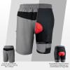 Sportneer Bike Shorts for Men: 3D Padded Lightweight Riding Biking Cycling Mountain Bike Shorts for Men with Zipper Pockets(Grey)