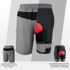 Sportneer Bike Shorts for Men: 3D Padded Lightweight Riding Biking Cycling Mountain Bike Shorts for Men with Zipper Pockets(Light Grey)