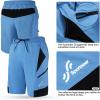 Sportneer Bike Shorts for Men: 3D Padded Lightweight Riding Biking Cycling Mountain Bike Shorts for Men with Zipper Pockets(Turquoise)