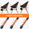 Sportneer Camping Chair: 3 Heights Adjustable Lawn Chairs with 2 Side Pockets – Compact & Portable Folding Chairs for Outside, Camping, Hiking, Picnic and Beach (2, Blue)(Orange)