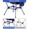Sportneer Camping Chairs, Lightweight Outdoor Chairs with 2 Side Pockets & Storage Bag, Foldable & Portable Lawn Chairs for Camping Hiking Lawn Picnic Beach Outdoor Travel (1, Black)(Blue  2 Pack)