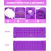 Sportneer Camping Cot: 1200D Double Layer Oxford Camping Cots for Adults – Heavy-Duty Foldable Cots for Camping Travel Tent Day Outdoor & Home Guest, Camping Cots with Mattress Carry Bag & 2 Pockets(Blue+purple)