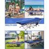 Sportneer Camping Cot: 1200D Double Layer Oxford Camping Cots for Adults – Heavy-Duty Foldable Cots for Camping Travel Tent Day Outdoor & Home Guest, Camping Cots with Mattress Carry Bag & 2 Pockets(Blue+blue)