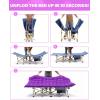 Sportneer Camping Cot: 1200D Double Layer Oxford Camping Cots for Adults – Heavy-Duty Foldable Cots for Camping Travel Tent Day Outdoor & Home Guest, Camping Cots with Mattress Carry Bag & 2 Pockets(Blue+purple)