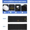 Sportneer Camping Cot: 1200D Double Layer Oxford Camping Cots for Adults – Heavy-Duty Foldable Cots for Camping Travel Tent Day Outdoor & Home Guest, Camping Cots with Mattress Carry Bag & 2 Pockets(Black+black)