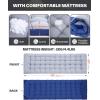 Sportneer Camping Cot: 1200D Double Layer Oxford Camping Cots for Adults – Heavy-Duty Foldable Cots for Camping Travel Tent Day Outdoor & Home Guest, Camping Cots with Mattress Carry Bag & 2 Pockets(Grey+grey)