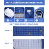 Sportneer Camping Cot: 1200D Double Layer Oxford Camping Cots for Adults – Heavy-Duty Foldable Cots for Camping Travel Tent Day Outdoor & Home Guest, Camping Cots with Mattress Carry Bag & 2 Pockets(Blue+blue)