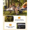 Sportneer Camping Cot: 78.3″x28.7″x14.6″ Comfort Cot Bed for Camping Traveling Guest Bed, Sleeping Cots for Adults with Side Pockets & Storage Bag – Ease of Assembly, Support 330 Lbs(Black)