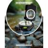 Sportneer Compass: Accurate Durable Lightweight Orienteering Compass with Strap and Carrying Case, Glow in The Dark Waterproof Hiking Essentials for Camping Backpacking, Best Survival Gifts for Kids(Black)