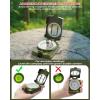 Sportneer Compass: Accurate Durable Lightweight Orienteering Compass with Strap and Carrying Case, Glow in The Dark Waterproof Hiking Essentials for Camping Backpacking, Best Survival Gifts for Kids(Army Green)