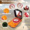 Sportneer Compass Hiking Survival Compass with Mirror Orienteering Compass Boy Scout Compass for Kids Gifts Hiking Camping Backpacking Map Navigation(Orange)