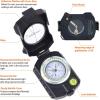 Sportneer Compass Survival Hiking Military Waterproof Lensatic Compass with Inclinometer for Camping Hunting