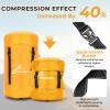 Sportneer Compression Sack, 13L/20L/40L/50L Sleeping Bag Stuff Sack, Tear-Resistant Ultralight Sleeping Bag Compression Sack-Space Saving Gear for Camping Hiking Travel(Orange)