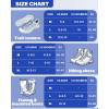 Sportneer Crampons： Ice Cleats for Shoes and Boots with 28 Spikes – Traction Slip-on Stretch Footwear for Walking and Shoveling on Ice and Snow(Blue)