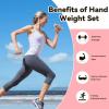 Sportneer Hand Weights for Women, Walking Weights Set 6pcs (1lb, 2lb, 3lb Each) Soft Dumbbells with Hand Strap for Home Workout, Running, Physical Therapy, Aerobics